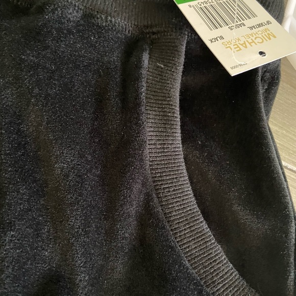 Michael Kors Lounge Pants Black Velour with pockets Cosy Comfortable Large NWT - Picture 5 of 9